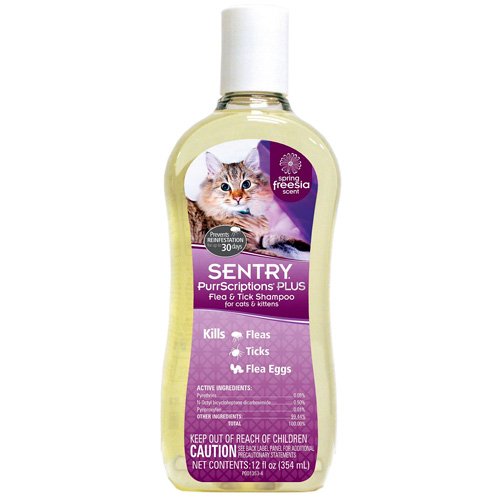Sentry PurrScriptions Plus Flea & Tick Shampoo for Cats, 12-oz bottle