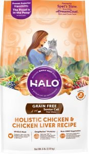 halo chicken and liver senior dry cat food