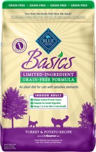 blue basics dry cat food bag