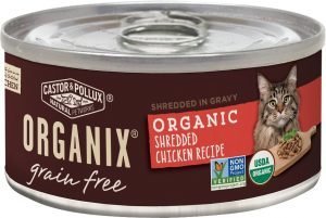 castor pollux organix wet cat food can