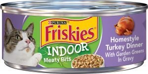 friskies wet cat food can