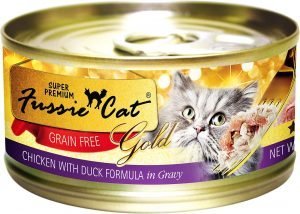 fussie cat super premium wet cat food can