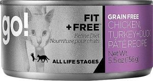 go fit and free wet cat food can