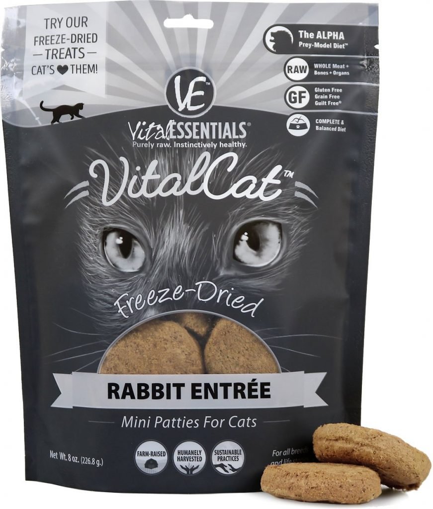 vital essentials mini patties rabbit best cat food for sensitive stomachs