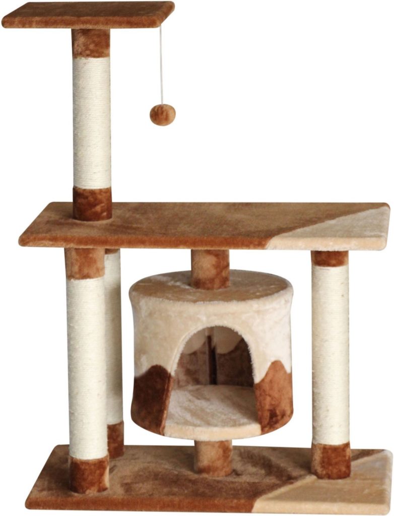 EliteField 38-in Faux Fur Cat Tree & Condo