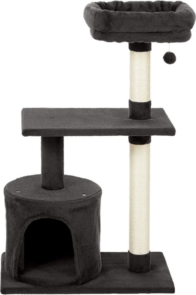Frisco 38-in Cat Tree with Condo Top Perch and Toy