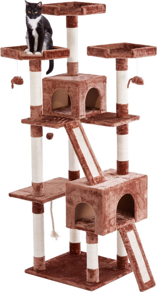 Frisco 72-in Faux Fur Cat Tree & Condo